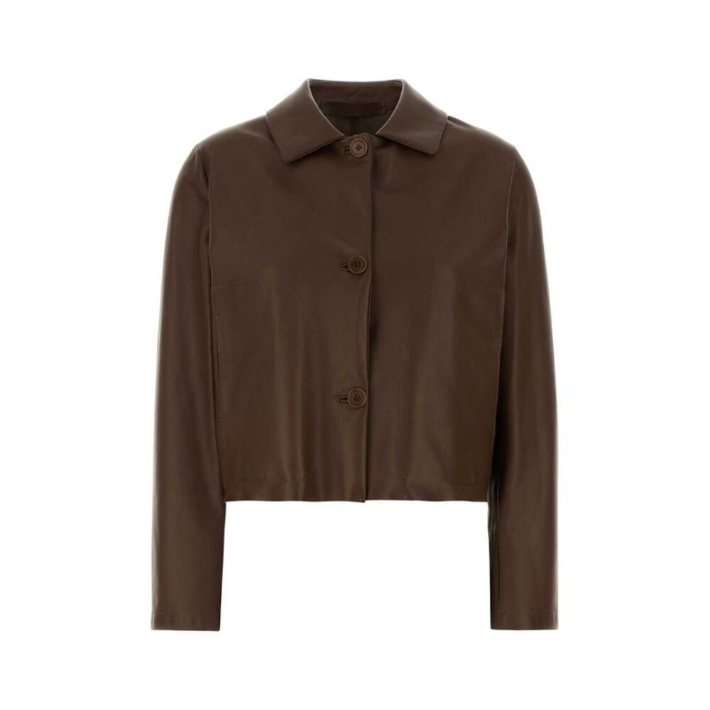 Santoro Women Brown Leather Jacket